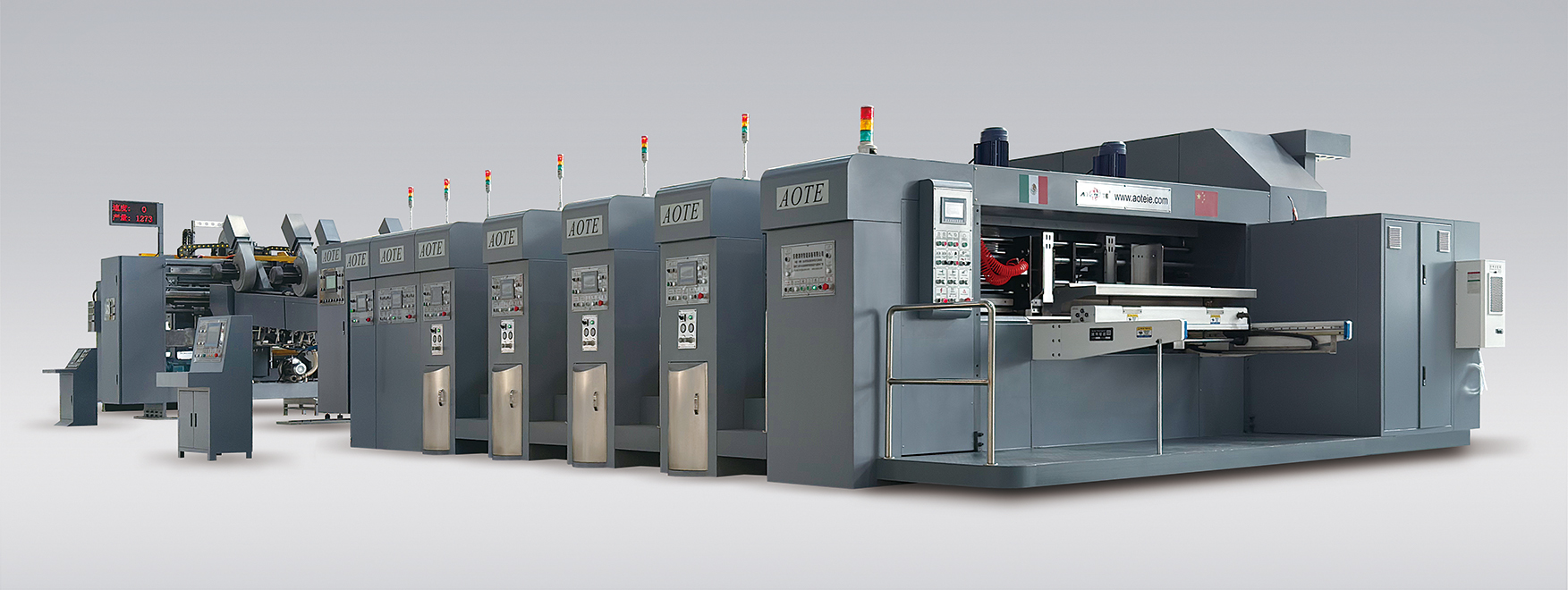 Model ATFG-IV  High Speed Fully Automatic Printer Slotter and Die Cutter with Folder Gluer(Full Servo) (Fixed Type)