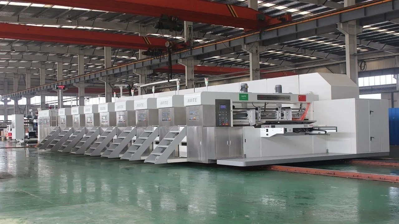 Model ATFG-IV Fixed Type In-Line 7-Color Flexo Folder Gluer to Saudi Arabia